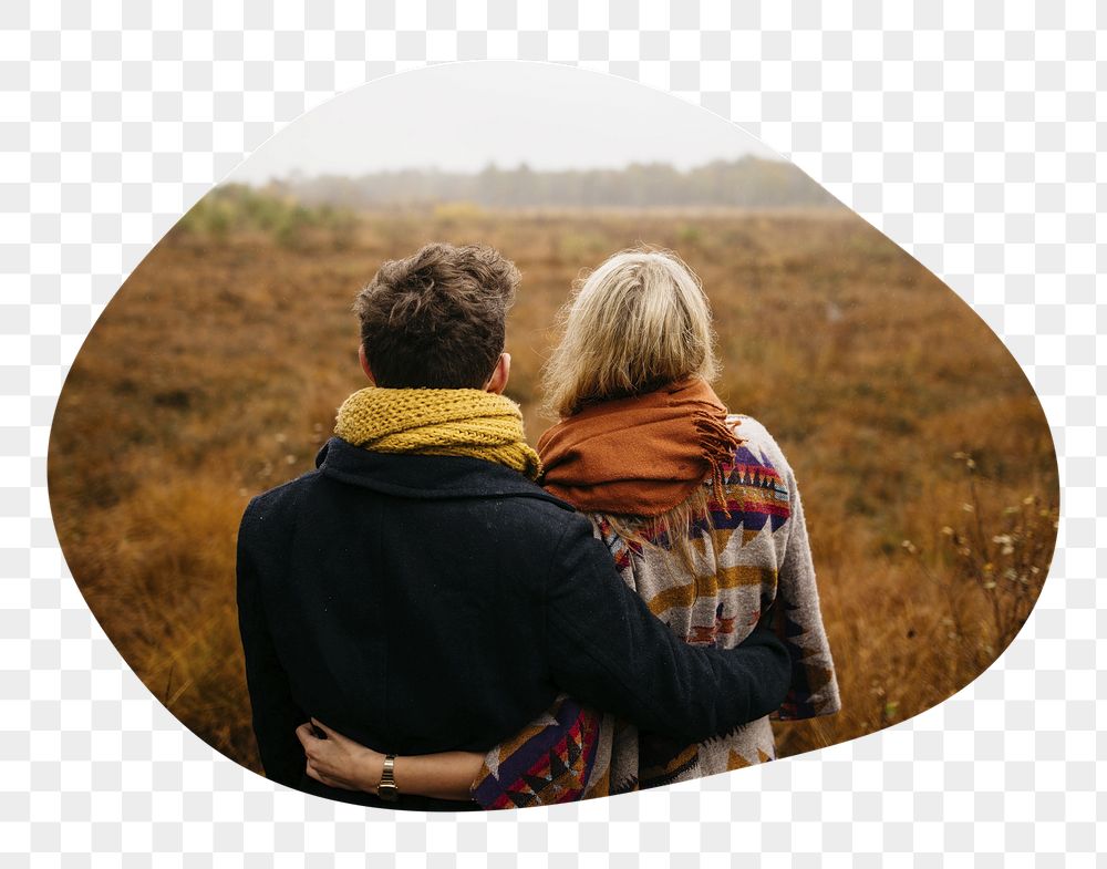 Tourist couple png badge sticker, | Free PNG - rawpixel