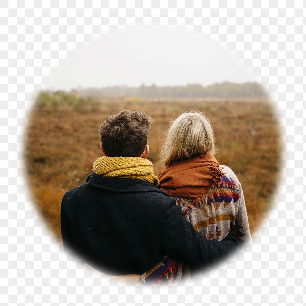 Tourist couple png badge sticker, | Free PNG - rawpixel