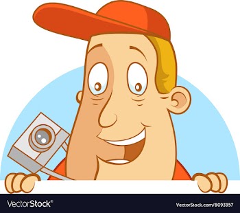 Tourist logo peek up vector image