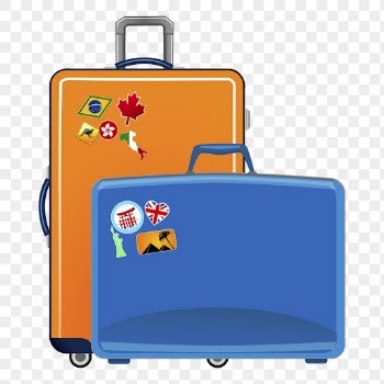Tourist suitcases png sticker, transparent | Free PNG - rawpixel