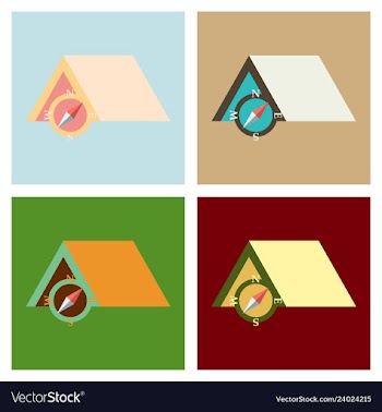 Tourist tent for travel and camping isolated vector image