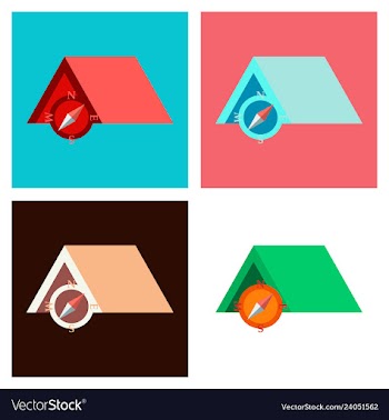 Tourist tent for travel and camping isolated vector image