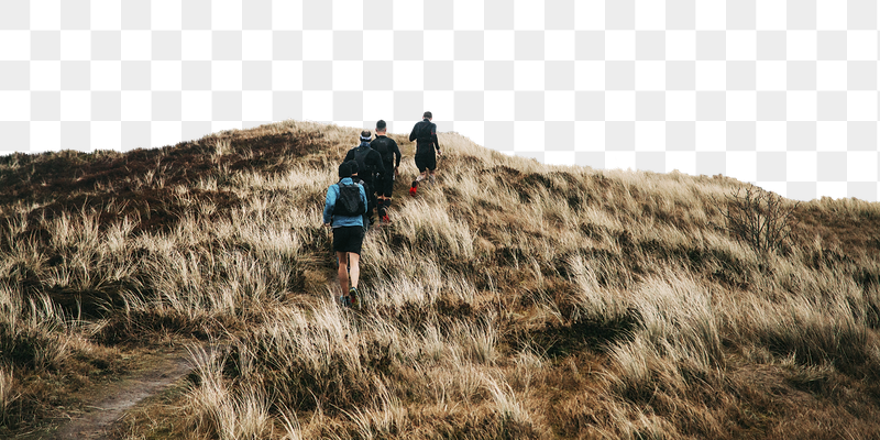 Tourists walking png countryside hill | Free PNG - rawpixel