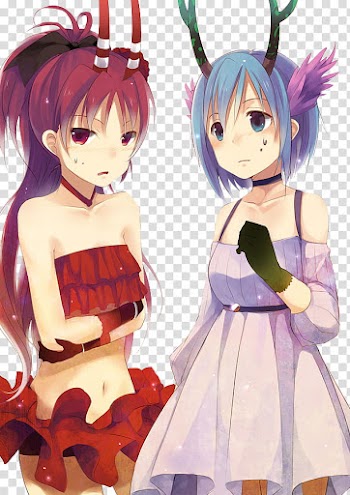 Tow girl anime character illustration transparent background PNG clipart