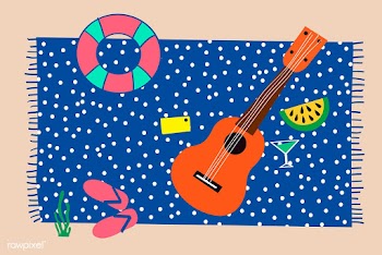 Towel on a beach | Free stock vector - 580338
