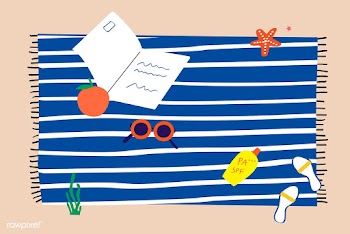 Towel on a beach | Free stock vector - 580383