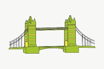 Tower Bridge clipart, illustration vector. | Free Vector - rawpixel