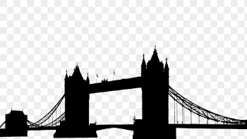 Tower Bridge png silhouette border, | Free PNG - rawpixel
