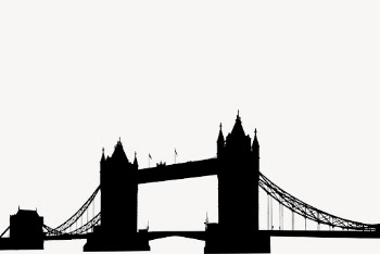 Tower Bridge silhouette border, London | Free Photo - rawpixel