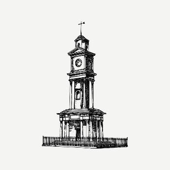 Tower collage element, vintage architecture | Free PSD Illustration - rawpixel