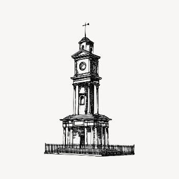 Tower drawing, vintage architecture illustration | Free Vector Illustration - rawpixel