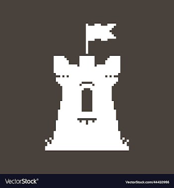 tower with window and flowing flag on top