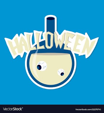 Toxic potion in small glass bottle with cork and vector image