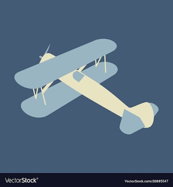 Toy airplane flying in flat style on background vector image