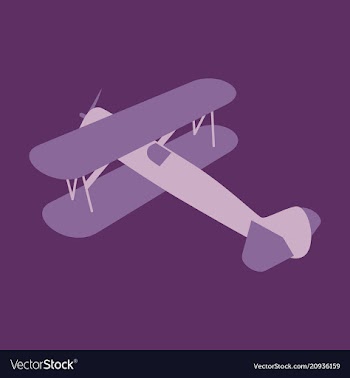 Toy airplane flying in flat style on background vector image