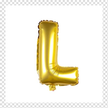 Toy balloon Inflatable Letter Gold, balloon transparent background PNG clipart