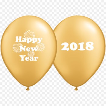Toy balloon Silvester 2018 New Year's Eve Gold - balloon 