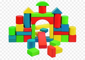 Toy block Construction set Wood Detsky Mir - Color stacked wood 