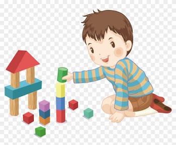 Toy Block Designer Cartoon Child - Cartoon Baby Playing With Blocks