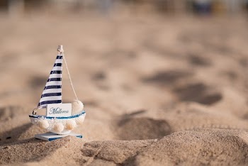 Toy Boat On Sand