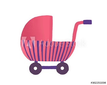 Toy buggy flat vector illustration