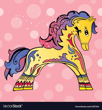  					Toy Horse vector image														