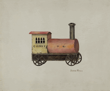 Toy Locomotive (ca.1941) by John | Free Photo - rawpixel