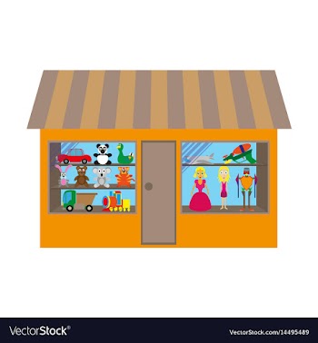 Toy shop vector image