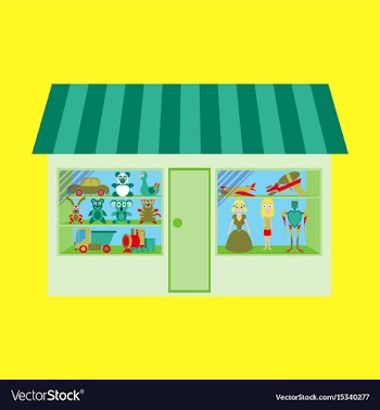 Toy shop vector image