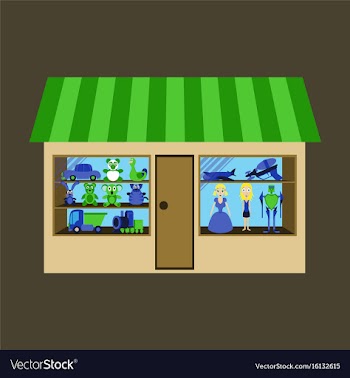 Toy shop vector image