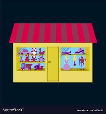 Toy shop vector image