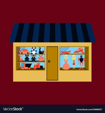 Toy shop vector image