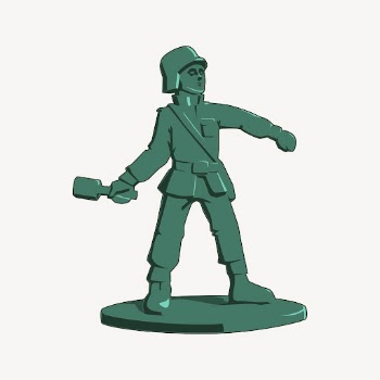Toy soldier sticker, green figure | Free PSD - rawpixel