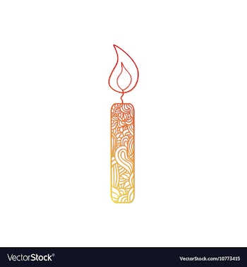 Toys on christmas tree - candle vector image