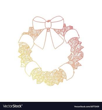 Toys on christmas tree - wreath vector image