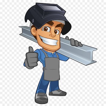 Trabajos de soldadura Welding Metal Illustration - A man carrying steel 