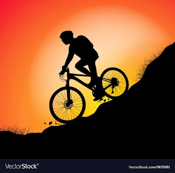 Track cycling vector image