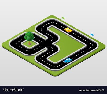  					Track racing vector image														