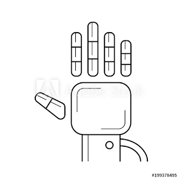 Tracking glove vector line icon isolated on white background