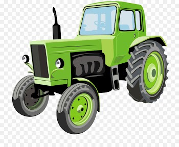 Tractor Agriculture Cartoon John Deere - Green Tractor 