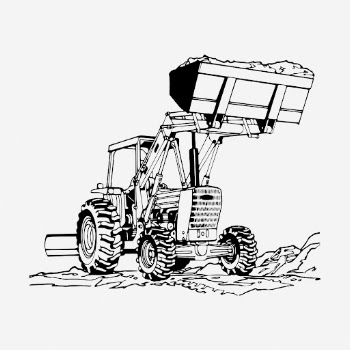 Tractor loader drawing, vintage illustration. | Free Photo - rawpixel