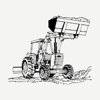 Tractor loader drawing, vintage illustration | Free PSD - rawpixel