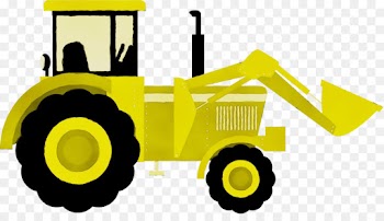 tractor motor vehicle vehicle mode of transport yellow