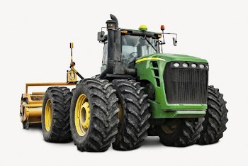 Tractor sticker, harvesting machine collage | Free PSD - rawpixel