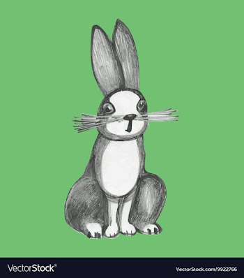 Traditional art rabbit vector image