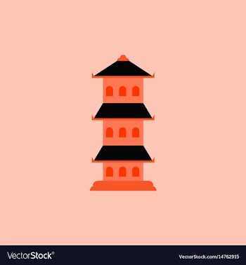 Traditional chinese house asian architecture vector image