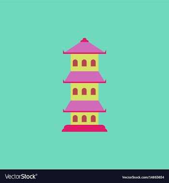 Traditional chinese house asian architecture vector image