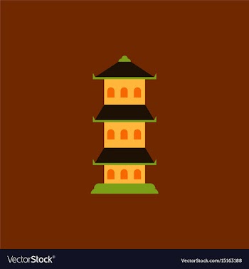 Traditional chinese house asian architecture vector image