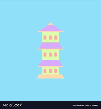 Traditional chinese house asian architecture vector image