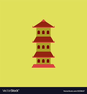 Traditional chinese house asian architecture vector image